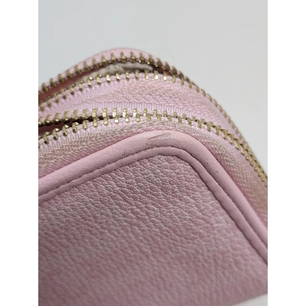 Juicy Couture State Of My Heart Medium Double Zip Around Wallet Light Pink